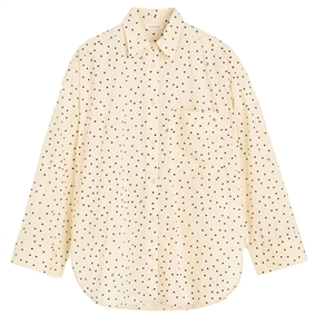By Malene Birger Derris Voile Skjorte, Polka Dot Print 